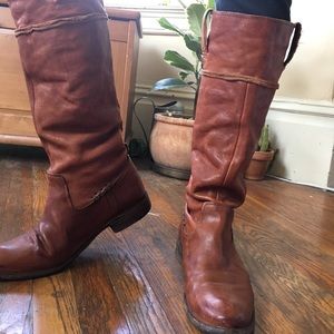 Frye pull on leather boots size 7.5-8